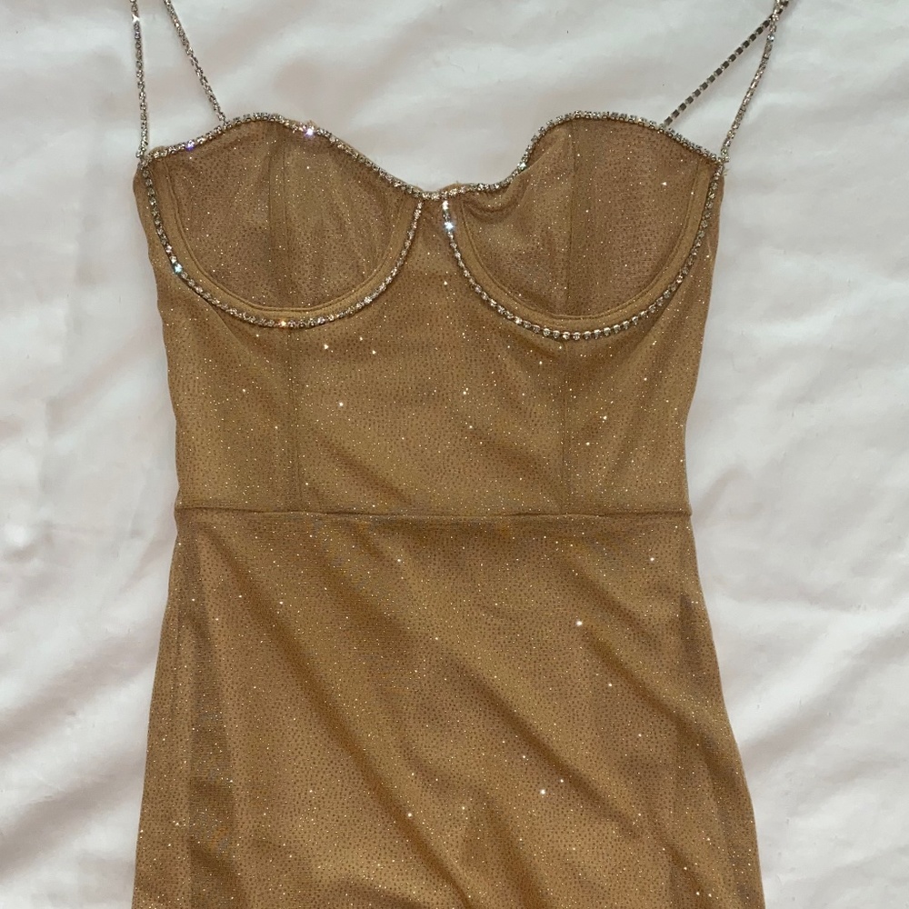 White Fox Rhinestone Dress